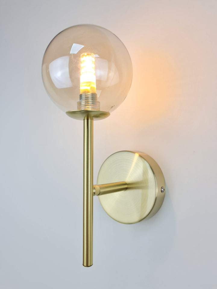 Melbourne Wall Light Gold/Amber