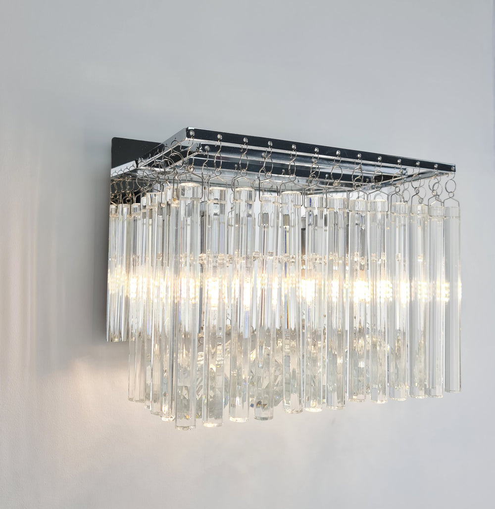 Ballina silver crystal wall light