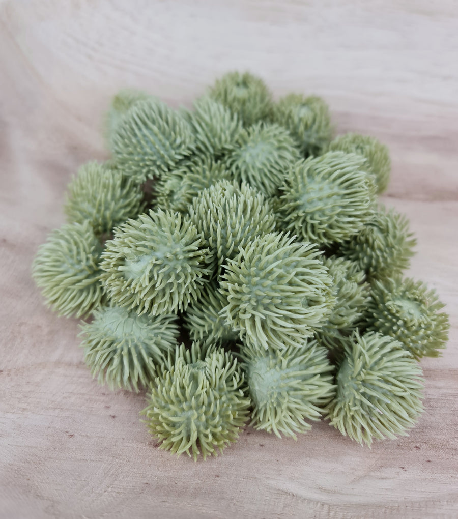 Green Faux Echinop Balls