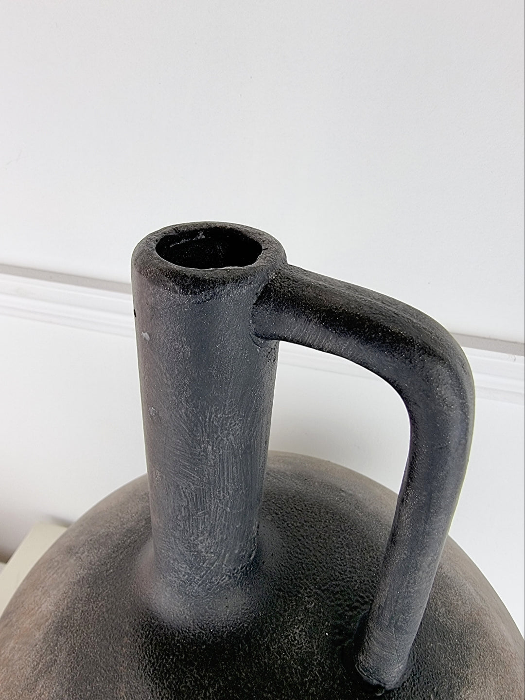 Distressed Black Vase
