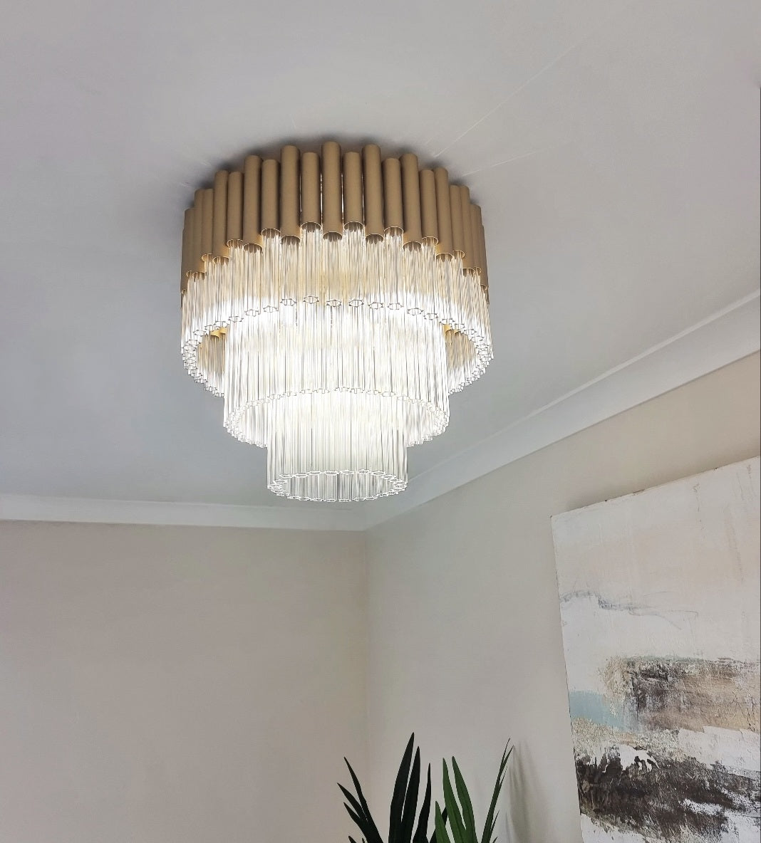 Murcia modern matt gold ceiling flush light