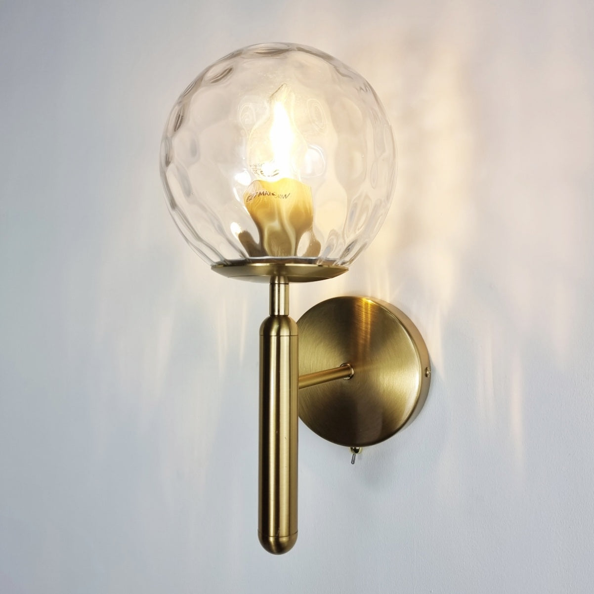 Bronze finish large wall light with clear glass shade. – The Lighting Vault