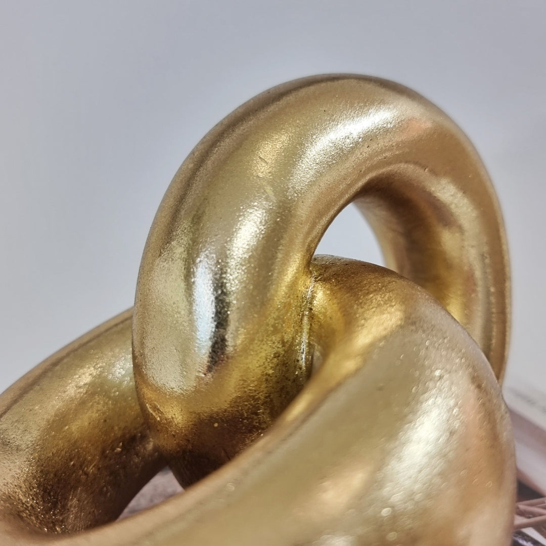 Gold Twin Link Sculpture