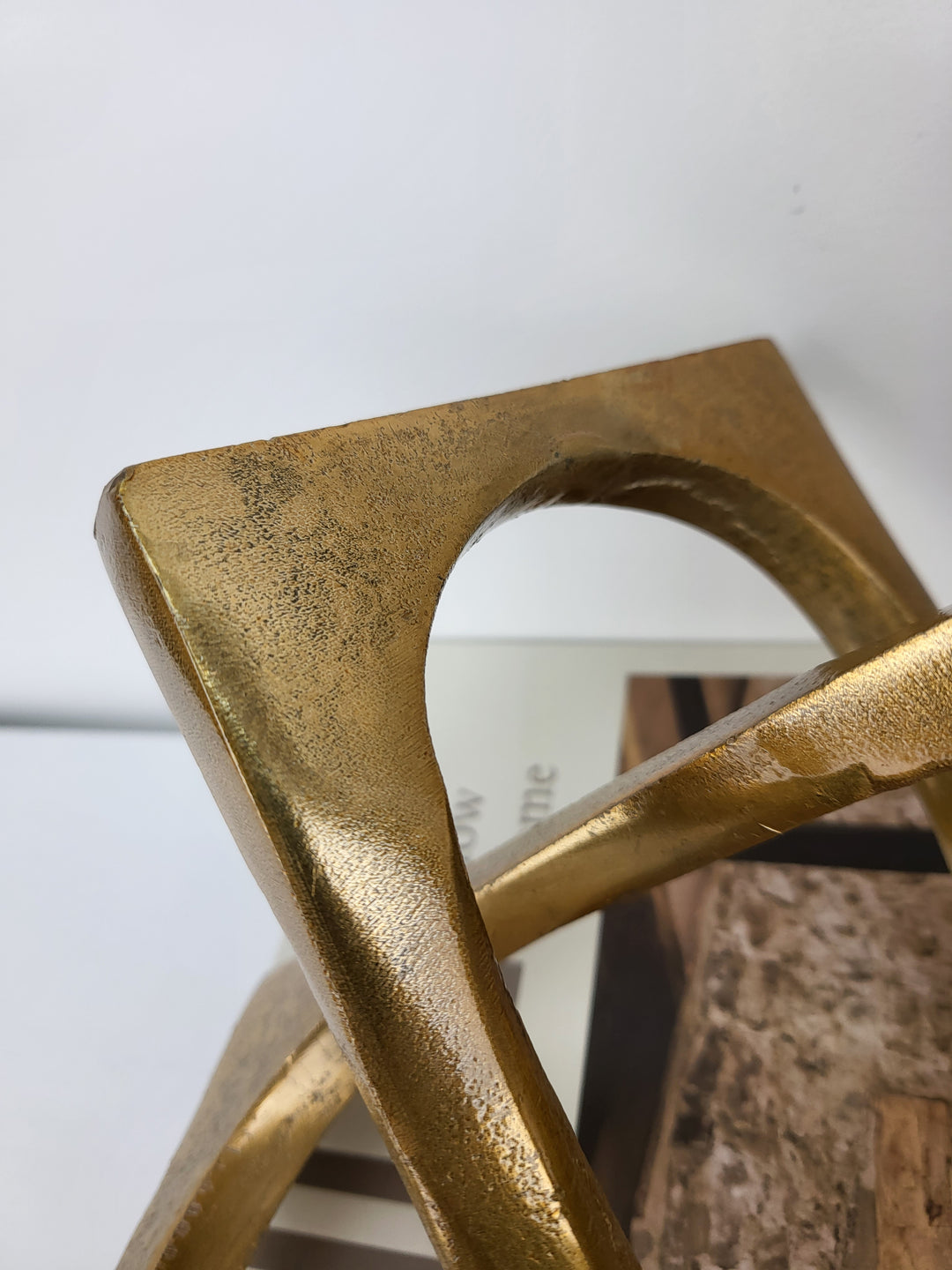 Gold Abstract Sculpture