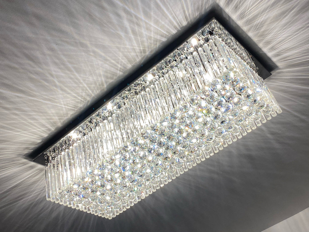 Rectangle flush mount chandelier deals