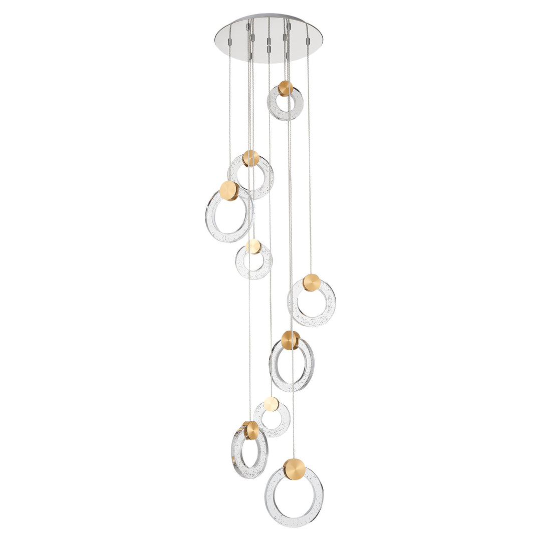 Toldeo Long Drop Gold Staircase Spiral Pendant Ceiling Light