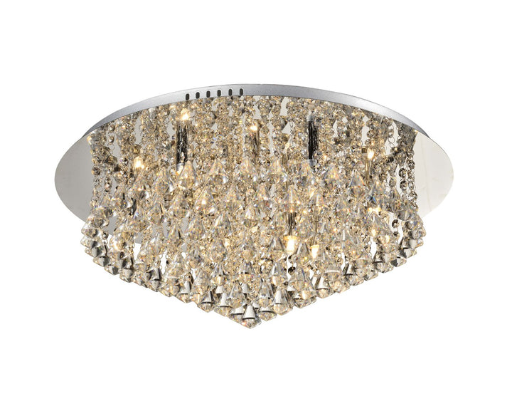 Crystal Flush - Nova Lighting Cairns Large Flush Chrome