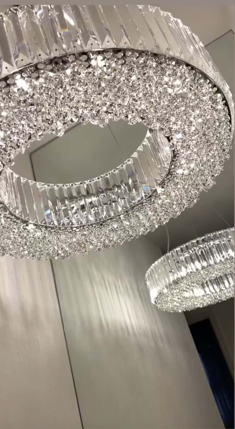 Big circle store chandelier