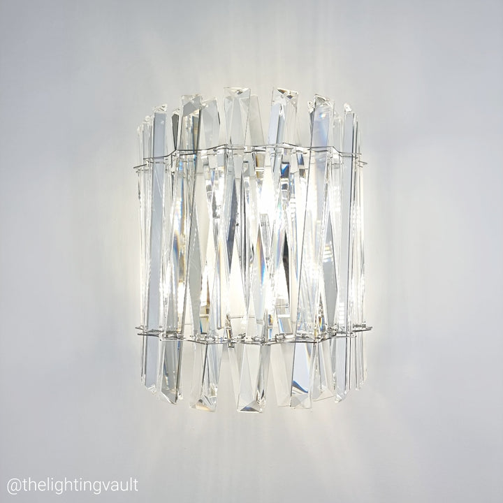 Devonport clear crystal wall light