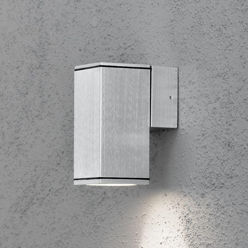 Outdoor Wall Light - Konstsmide Monza Single Wall Light Aluminium